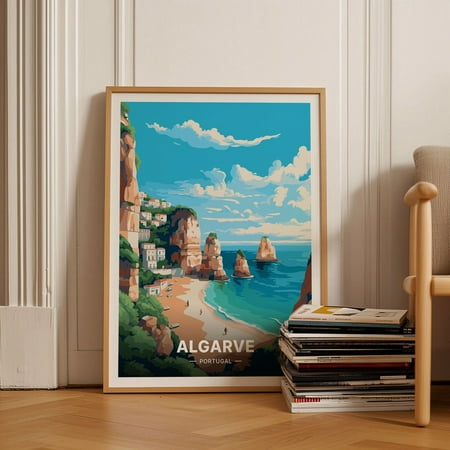 Algarve Portugal Travel Poster, Vintage Style Wall Art, Perfect For Home Decoration & Art Enthusiasts Wall Art, Modern Wall Decor, 8x12 UNFRAMED