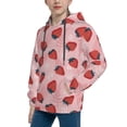 thumbnail image 2 of Disketp Strawberries Youth Hoodie Sweatshirt for Boys Girls Kids Pullover Hooded Classic Casual Essentials Hoodie-Large, 2 of 6
