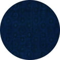 thumbnail image 1 of Ahgly Company Machine Washable Indoor Round Abstract Turquoise Blue Modern Area Rugs, 7' Round, 1 of 4