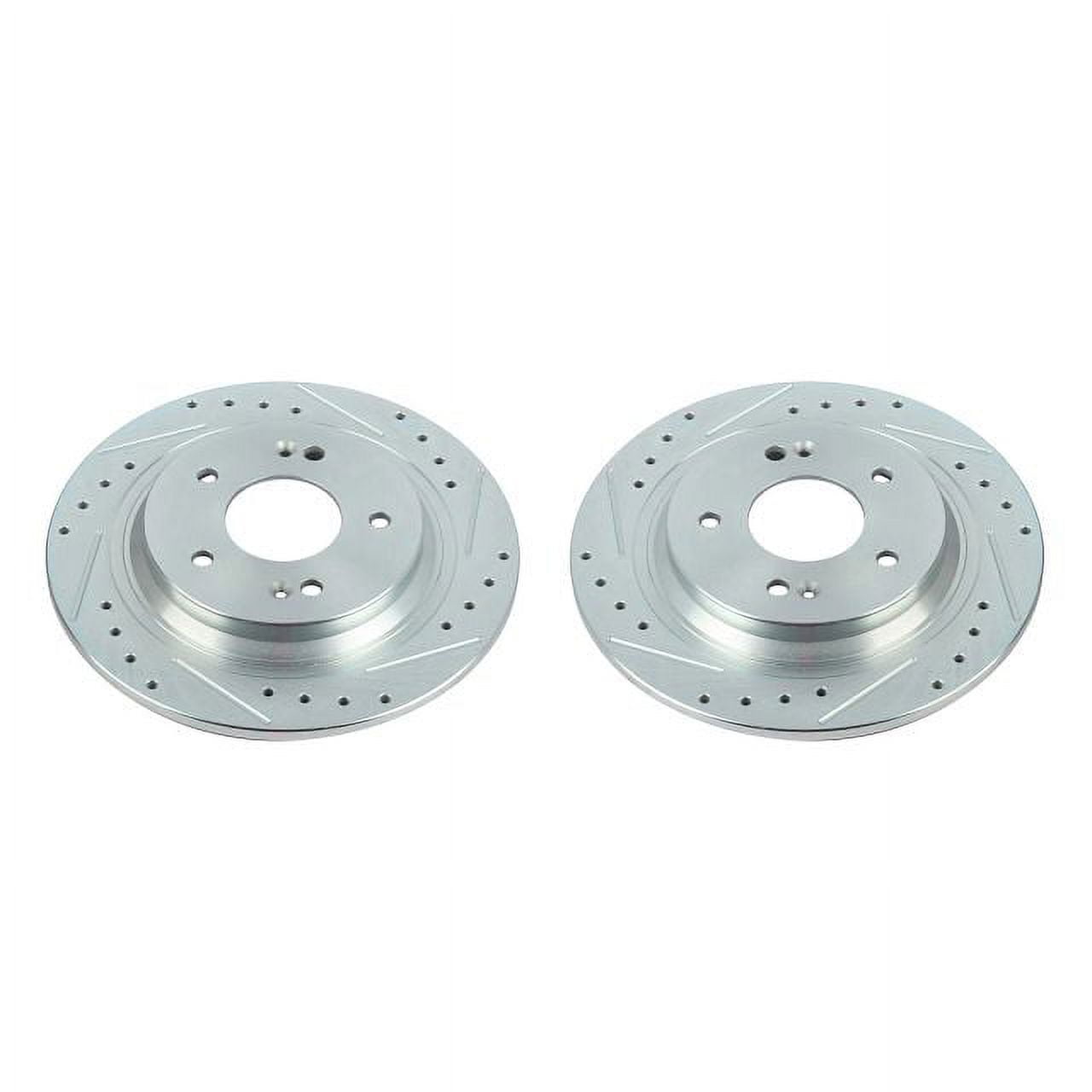 Power Stop Rear Pair of Drilled and Slotted Brake Rotor JBR1773XPR