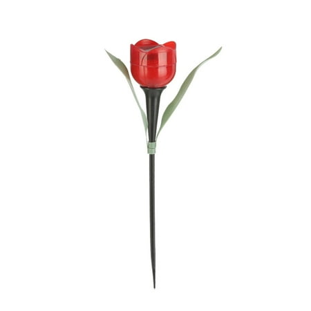 

1Pcs Garden Tulip Flower Shape LED Solar Powered Waterproof Tube Lawn Lights Standing Decor for Yard Outdoor Party Red