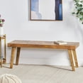 thumbnail image 2 of GDF Studio Hawley Boho Handmade Mango Wood Bench, Natural, 2 of 8