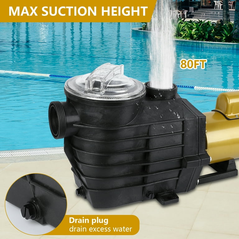 Northlight Self-Priming Above-Ground Swimming Pool Pump, 1 HP