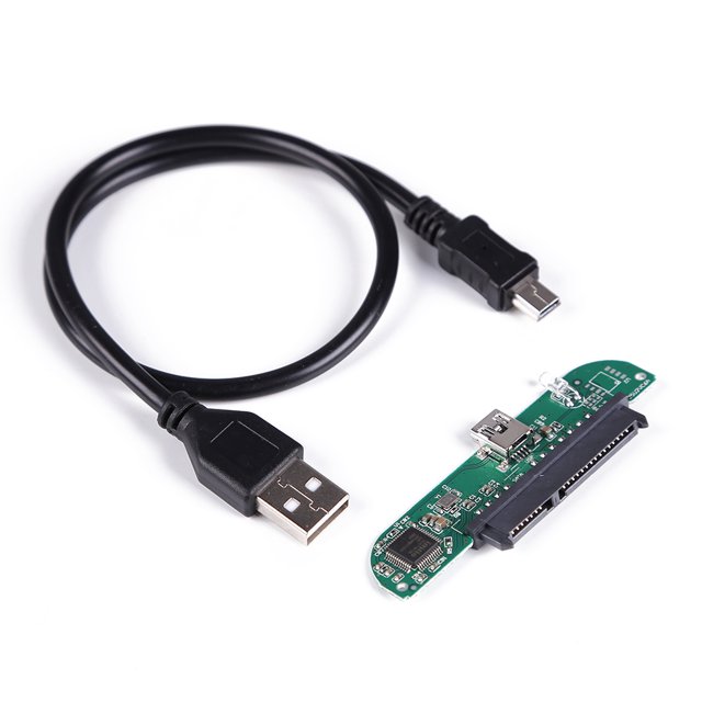Nuevo convertidor de adaptador de disco duro USB 2.0 a SATA 7 + 15 pines de 2,5 " Ndcxsfigh Para estrenar