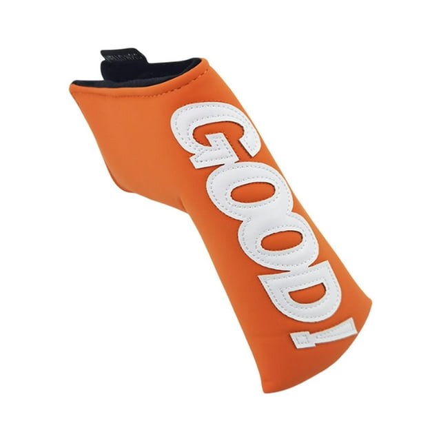 Colaxi Golf Blade Putter Head Cover Golf Headcover Wear Resistant Long Neck Club Case Sleeve for Golf Training Orange