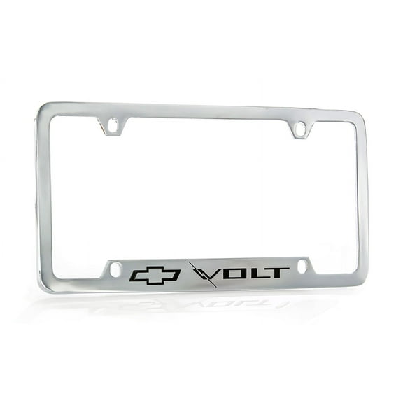 Chevrolet Volt Chrome Plated Metal Bottom Engraved License Plate Frame Holder