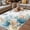 Green Blue, variant on Beach Coastal Outdoor Rug for Patio/Deck/Porch, Non-Slip Large Area Rug 6 x 9 Ft, Summer Nautical Coral Shell Botanical Indoor Outdoor Rugs Washable Area Rugs, Reversible Camping Rug Carpet Runner