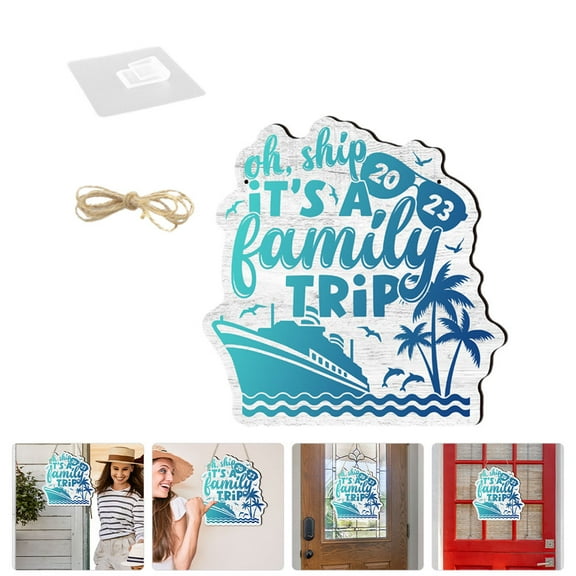 PAMINGONO Wood Cruise Hanging Sign Trip Wall Hanging Sign Plaque 1 Set