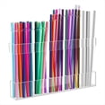 thumbnail image 1 of Portapajitas Acrílico Grande de 9.8 Pulgadas para Gabinete con Cuadrados y Pegatinas Adhesivas de Doble Cara, Organizador de Pajitas Reutilizables., 1 of 5