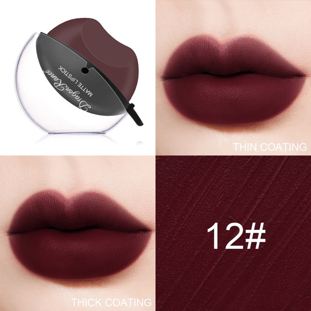 Lápiz labial en forma de labio maquillaje temperatura cambio de Color lápiz labial perezoso terciopelo mate brillo de labios hidratante taza antiadherente impermeable