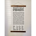 thumbnail image 2 of Wood, Canvas Sign Word Search Puzzle Wall Hanging Welcome Bathroom Décor Print 15x26-Inch, 2 of 4