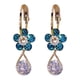 thumbnail image 2 of Pendientes para mujer, regalos para mujer, pendientes de cristal con flores de moda, pendientes brillantes con brillantes diamantes de imitación cúbicos, circonitas cúbicas, maravilloso regalo, pendie, 2 of 5