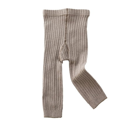 

Qudderr Baby Kids Girls Tights Knit Leggings Infant Capris Spring Fall Toddler Nine Bottoming Pants Tights for Girls 0-6T