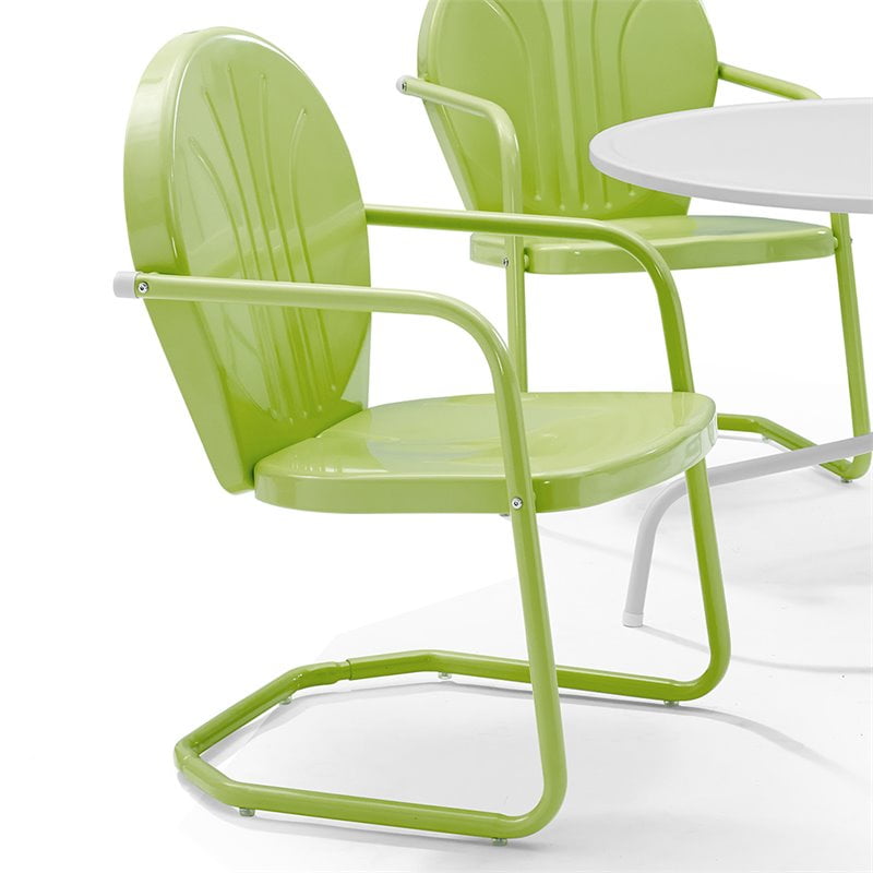 Crosley Furniture Griffith Metal Chair In Key Lime