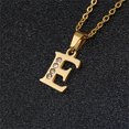 thumbnail image 3 of Titanium Steel Inlaid With Diamonds Vacuum Electroplating 26 Letters Lucky Pendant Clavicle Chain Creative Gift Jewelry, 3 of 4