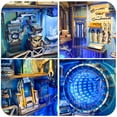 thumbnail image 5 of Strucwood DIY Book Nook Kit Cyberpunk Wooden Puzzles with LED Dust Cover,3D Diorama Dollhouse Kit Crafts Hobbies Gifts for Adults（SQ-27）, 5 of 9