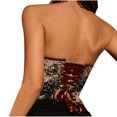 thumbnail image 4 of Camiseta sin mangas con tirantes vintage y estampado de vendaje para mujer, ropa moldeadora, top de poliéster para mujer, 4 of 6