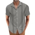thumbnail image 1 of BOBOGOJP Chemise Boutonnée Homme Coupe Décontractée Mi-Lourde Manches Longues, Gris TTG, 1 of 5