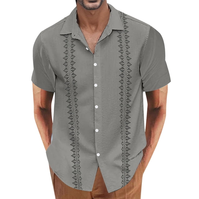 BOBOGOJP Chemise Boutonnée Homme Coupe Décontractée Mi-Lourde Manches Longues, Gris TTG