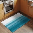 thumbnail image 2 of Non-Slip Rug Pad Rugs Abstract Gradient Turquoise Stripe Rectangle Area Rugs 2x3Ft Soft Carpet Pads for Living Room Kids Room, Modern Watercolor Striped, 2 of 9
