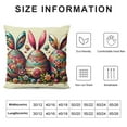 thumbnail image 5 of YANMS Happy Easter Peeps Decorative Throw Pillow Covers, Bunnies Eggs Chicks Blue Truck Stripes Cushion Case Decor, Flowers Butterfly Home Decoration for Sofa Couch, 5 of 5