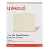 Universal UNV10300T Six-Section Classification Folders - Letter, Manila (15/Box)