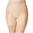 thumbnail image 2 of PiGOGI Women's Lace High Waist Underwear - Sexy Safety Pants - L to 2XL Comfortable Briefs Beige, 2 of 6