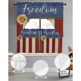 thumbnail image 3 of 4th of July Kitchen Curtains Sets 24 Inch Length with Valance, Vintage Independence Day Sunflower Swag Valances and Tiers Curtain Set Drapes Swag Curtains for Living Room, Bathroom, Bedroom, Cafe, 3 of 6