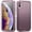 Purple, variant on JTCASES for IPhone XR Case, Shockproof Anti-drop PC Frame Anti-slip Strip Silicone Back Shell Rugged Anti-scratch for IPhone XR (6.1" 2018) - Red