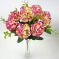 thumbnail image 3 of Toystoory Flor de té de Hortensia, rosas, girasoles, ramo de flores artificiales para el hogar, Hotel, boda, fiesta, tela de seda, decoración Flores artificiales rosado Toystoory HA6641-06B, 3 of 6