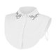 thumbnail image 1 of Cuello desmontable con pedrería a cuadros rojos | Blusa tipo pichi con cuello de camisa falso | Añade un toque festivo a las blusas de mujer | Ideal para fiestas, oficina y hogar, 1 of 1