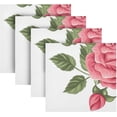 thumbnail image 5 of GZHJMY Flowers Pattern Napkins Reusable Washable Cloth Napkins Set of 4, Soft Comfortable Dinner Napkins for Family Weddings Holiday Party 20 X 20 Inch Washcloths, 5 of 7