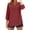 Wine, variant on Dvprdro Womens 3/4 Sleeve V Neck Tops Embroidered Cotton Linen Blouses Vacation Going Out Tops Blue M