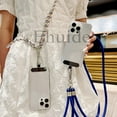 thumbnail image 2 of 2024 New Lanyard Silver Double Buckle Adjustable Wrist Hand Crossbody Strap Cord Hang Mobile Cell Phone Shoulder Chain Key Rope FJH, 2 of 7