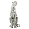 thumbnail image 6 of 7" x 16" Silver Polystone Leopard Sculpture, by DecMode, 6 of 8