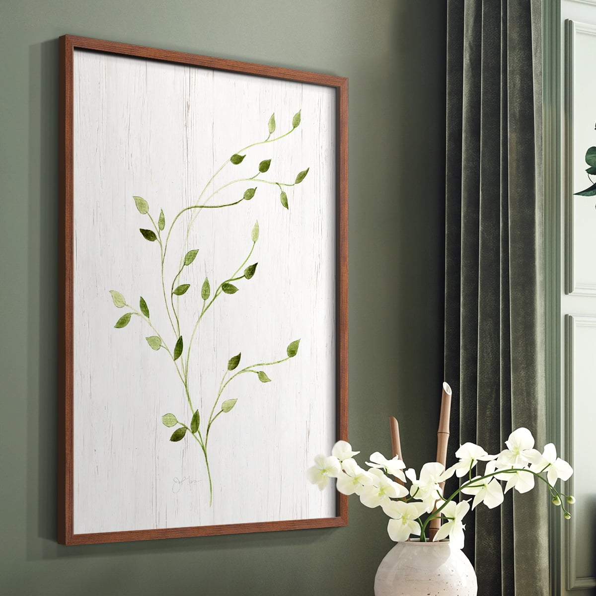 Windblown Leaves I Framed Print - Solid Wood in Single Picture Frame Solid Wood 2 Framed Print