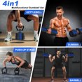 thumbnail image 4 of Reliancer Adjustable Dumbbells Set, 25/35/45/55/65/75 lbs Free Weight Set with Connector, 4 In1 Dumbbells Set Used as Barbell, Kettlebells, Push up Stand, Fitness Exercises for Home Gym Men/Women, 4 of 7