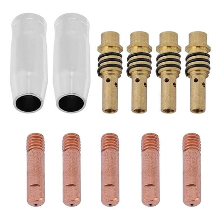 

fanshao 11Pcs 15AK 0.8mm Welding Torch Conductive Tip Protection Contact Nozzle Set