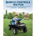 thumbnail image 3 of 12V Kids Ride-On ATV with Remote Control, Bluetooth Music, Lights, Spring Suspension, 2-Speed Electric 4-Wheeler for Ages 2-6, 3 of 8