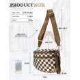 thumbnail image 2 of Checkered Nylon Crossbody Bag for Women, Spacious Checkered Bum Bag Purse Shoulder Bag Sling Bag with Shoulder Strap, 2 of 6