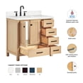 thumbnail image 3 of Ariel Cambridge 36 Inch Single Oval Sink Bathroom Vanity With Carrara White Quartz Countertop 1.5 Inch Edge In Oak, 3 of 10