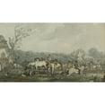 thumbnail image 2 of Jacques-François-Joseph Swebach 14x10 Black Ornate Wood Framed Double Matted Museum Art Print Titled: The Horse Fair (1787), 2 of 5