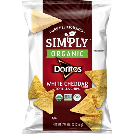 Doritos Simply Organic White Cheddar Flavored Tortilla Chips, 7.5 oz Bag