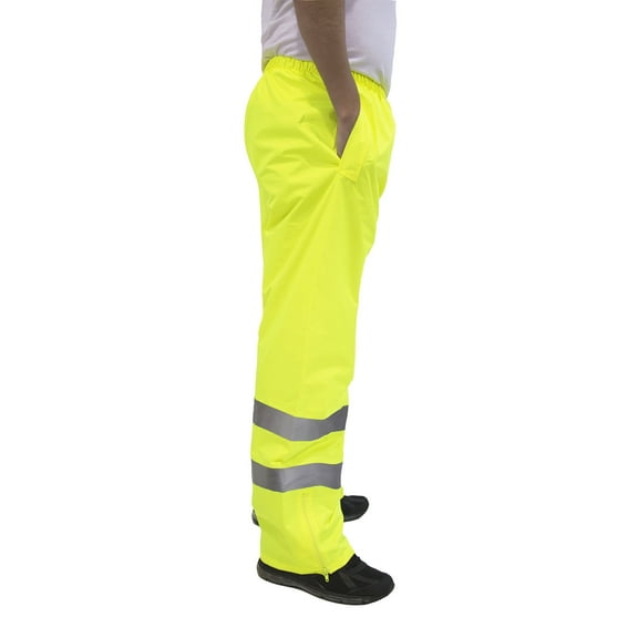 JORESTECH Safety Rain Pants (L) Heavy Duty Reflective High Visibility Yellow/Lime ANSI Class E