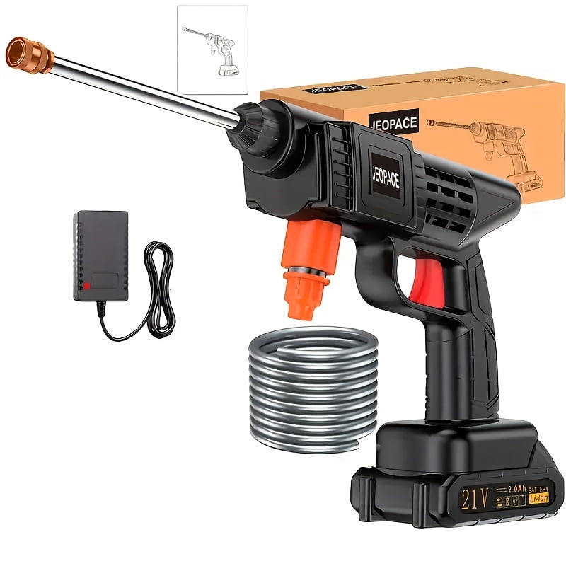 Cordless pressure washer portable car and garden power washer with battery quick connect hose