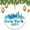 Pattern-1, variant on Christmas Ornament Watercolor New York Skyline Double Sided Porcelain 3 Inch Travel Lover Gift for Boys Girls Round Ceramic Christmas Decoration Housewarming Gift