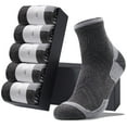 thumbnail image 7 of LWFBDTK Women Crew Athletic Socks, 5-Pairs, Cushioned Athletic Running Socks, Breathable Casual Long Socks, Size L (9-12.5), Gray, 7 of 7
