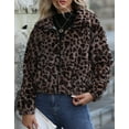 thumbnail image 2 of Womens Long Sleeve Jacket Coat for Womens Zip Up Warm Winter Leopard Spots Print High Collar Jacket Causal Wear Cogild, 2 of 7