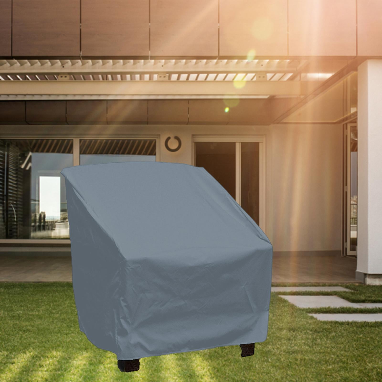 Chair Covers Protection Waterproof Cover Furniture Protector for Backyard patio and garden - Grey M