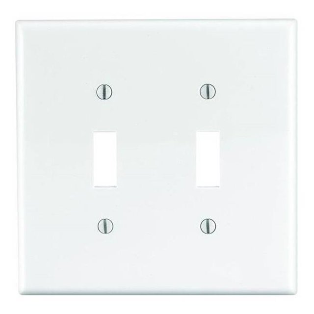 Leviton Manufacturing 4591228 2-Toggle Midway Nylon Wall Plate, White